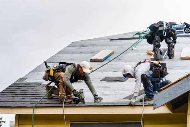 Professional Gutter Installation technician working in West Islip, NY